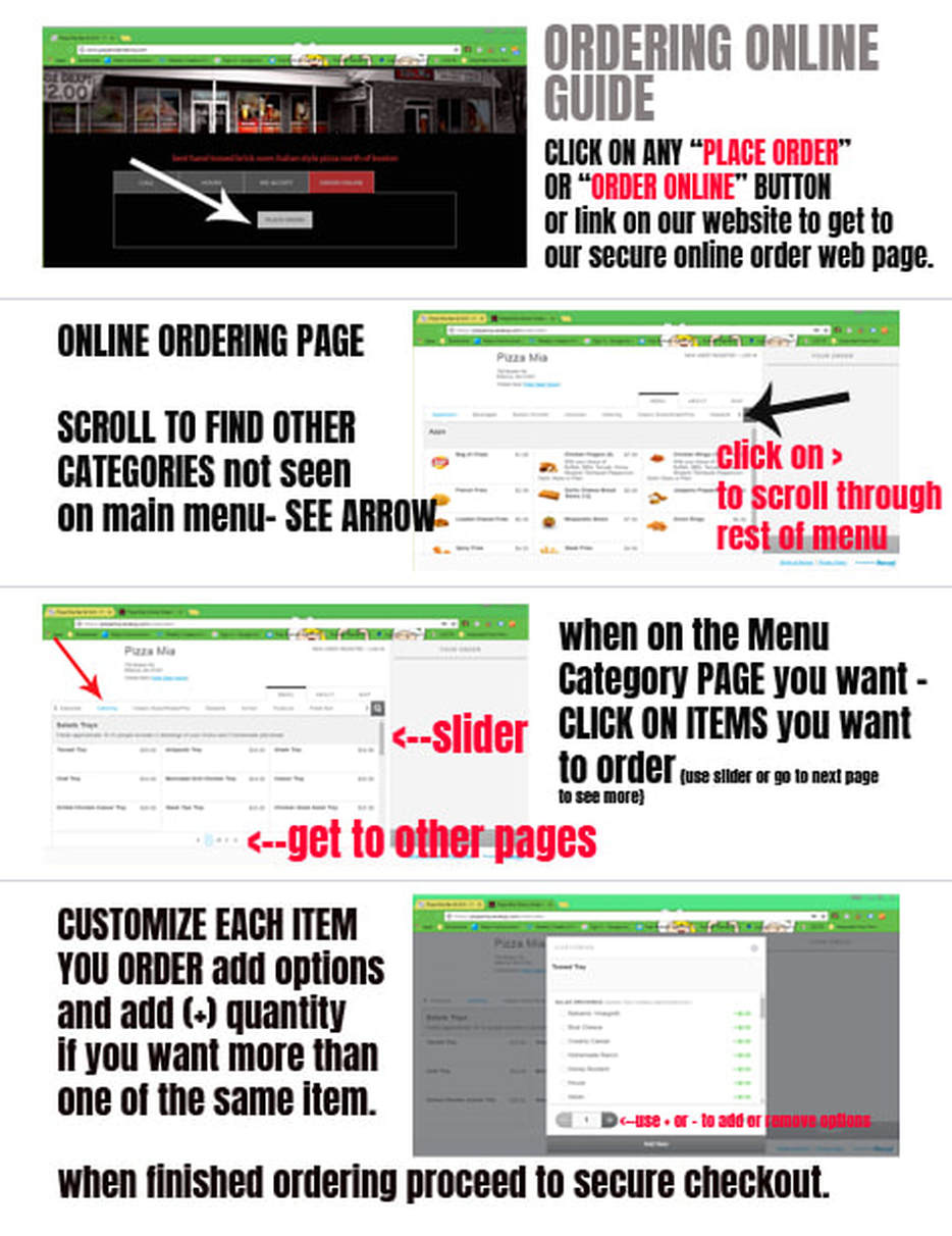 order online help guide